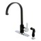 Gourmetier Continental Single-Handle Kitchen Faucet W/ Side Sprayer, Black/Chrome LS8717CTLSP - alternate 1